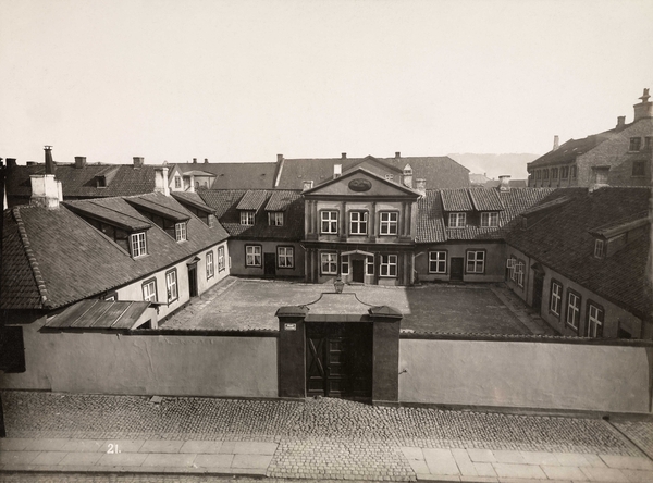 Foto av Mangelsgården, Prinds Christian Augusts Minde 1890. Foto: O.M Væring/Oslo Museum