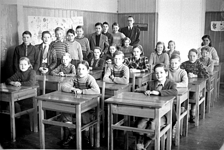 Älgarås skola, troligen 1950. Reprofotograf: Gunnar Berggren ...